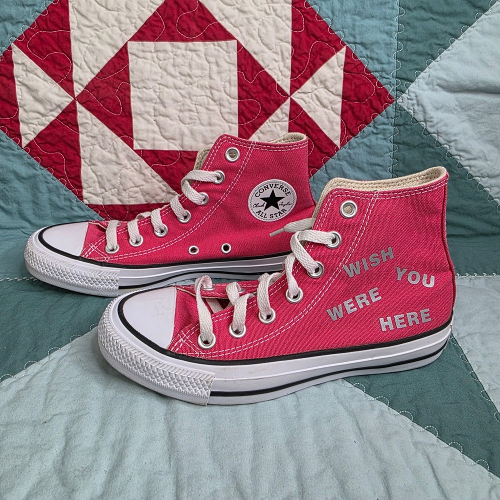 Converse Chuck Taylor Custom High Top Pink Travis Scott Wish You Were Here M3 W5 - Picture 4 of 10